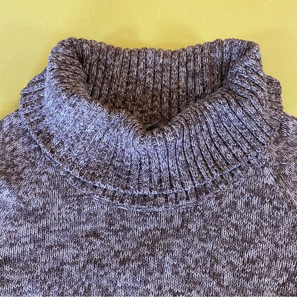 Nubby brown and cream Jillian and Nicole 3/4 sleeve cowl neck sweater - Picture 10 of 10